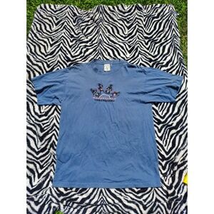 Vintage 90s Kokopeli‎ Colorado T Shirt Mens Large Blue Single Stitch Embroidered